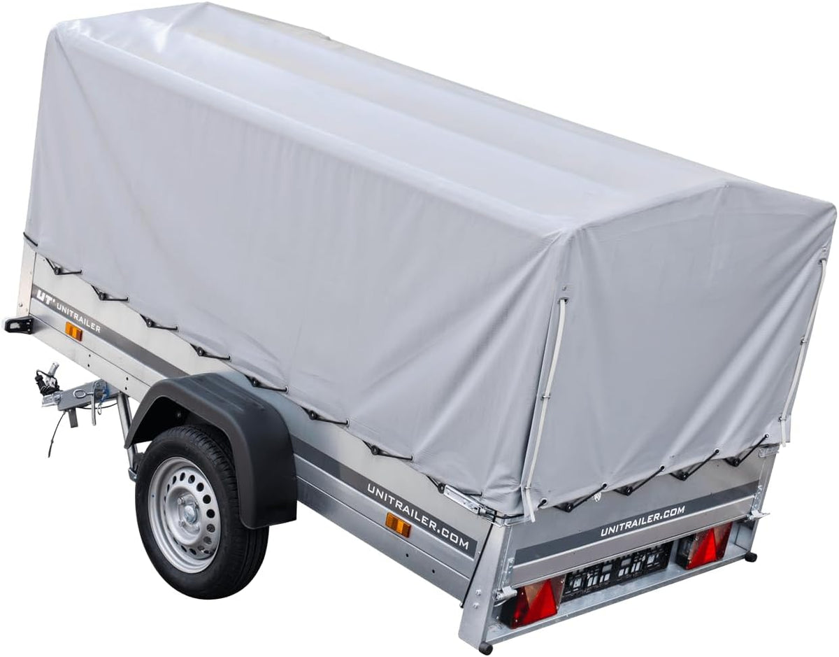AnhängerNest Garden Trailer 230 Kipp 750 kg – mit Stützrad, Hochplane und Hochspriegel