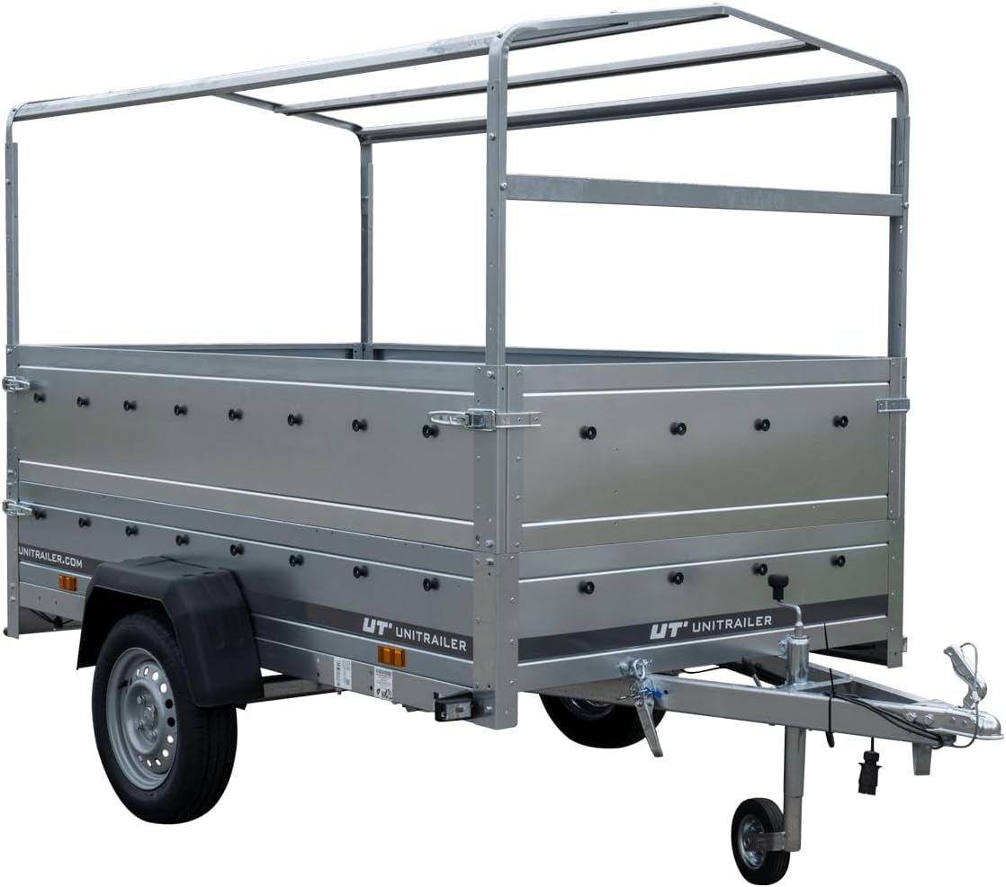 AnhängerNest Garden Trailer 230 Kipp 750 kg – mit Stützrad und 110 cm Hochplane