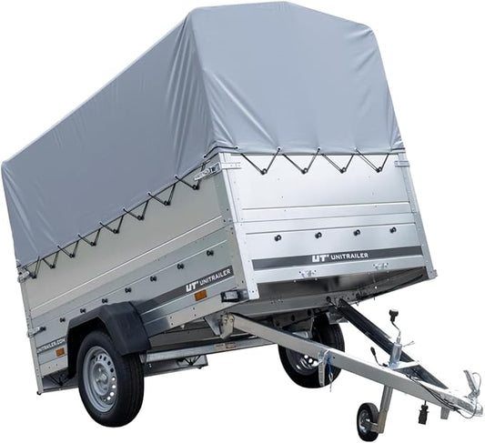 AnhängerNest Garden Trailer 230 Kipp 750 kg – mit Stützrad und 110 cm Hochplane