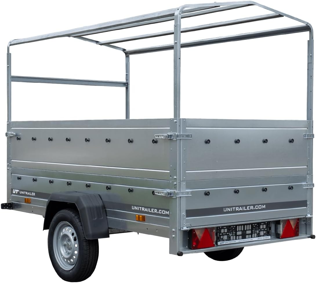 AnhängerNest Garden Trailer 230 Kipp 750 kg – mit Stützrad und 110 cm Hochplane